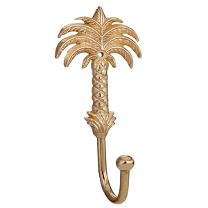 Premium Palm Design Golden Wall <b>Hooks</b> Metal Minimalist Style Perfect For Stylish Home Storage And Elegant Decoration Solution - Product Image 1