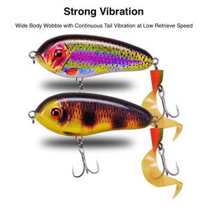 Leurre de pêche à corps dur, leurre de pêche à queue souple coulissante, leurre de pêche à queue bouclée, leurre de pêche à corps dur, leurre de pêche hybride ABS pour la pêche au black-bass et au brochet - Product Image 5