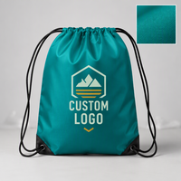 Sac à cordon promotionnel en gros avec logo, sac à cordon en polyester imperméable pour la gym, les événements sportifs, la publicité et les cadeaux promotionnels