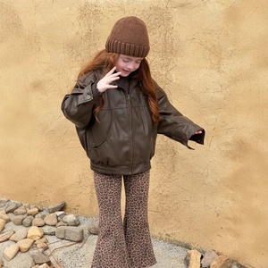 <span class=keywords><strong>Pantaloni</strong></span> Invernali Chengle25 <span class=keywords><strong>per</strong></span> Bambine, Stile Coreano, Spessi, con Stampa Leopardata, in Misto Cotone, <span class=keywords><strong>Eleganti</strong></span> a Vita Alta e Gamba Larga - Product Image 5