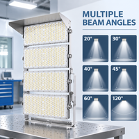 Éclairage modulaire LED pour stade 2000W IP67 étanche, angles de faisceau multiples, 50000H pour stade, port, éclairage industriel