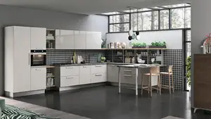 Unità modulari rivestimento in polvere finito in acciaio inox cucina Design intelligente per la casa e mobili da cucina