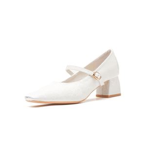 Nuevos Zapatos Mary Jane de Estilo Chino con Punta Cuadrada para Mujer, de Satén Jacquard con Perlas, de Una Sola Tira, Casuales, Planos, de Vestir - Product Image 5