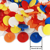 Accessoires de golf, marque BGS, logo OEM, design personnalisé, prix bas, marqueur de balle de golf rond en plastique de 25 mm, 100 pièces MOQ, directement de l'usine