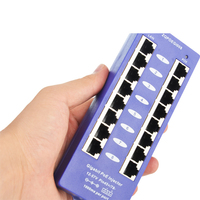Fuente de alimentación Ethernet POE de 8 puertos Gigabit, inyector PoE, inyector Gigabit PoE, 1, 2, 2, 2