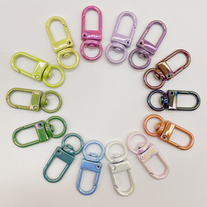 Đầy Màu sắc UV tráng mùa xuân Snap Hooks với <span class=keywords><strong>Keychain</strong></span> Nhẫn kim loại tôm hùm Claw clasps DIY hợp kim nối phụ kiện cho túi xách phím - Product Image 2