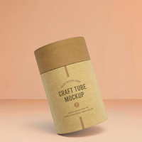 Emballage en tube de papier kraft recyclé avec logo personnalisé, prix compétitif pour les petits produits