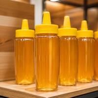 Botellas de Plástico PP de Grado Alimenticio para Salsas, Miel, Condimentos, Mayonesa y Mostaza