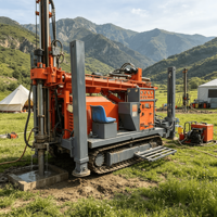 Équipement de forage hydraulique portable QYZJ-220, alimenté au diesel, machine de forage de puits d'eau pour ferme, profondeur de forage de 220 m