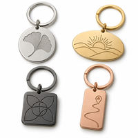 Porte-clés en métal personnalisé avec motif naturel, mini-étiquette, logo sur mesure, cadeau promotionnel en gros, fournisseur OEM, fabricant de porte-clés en vrac