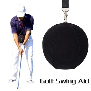 Pelota de Entrenamiento de Swing de Golf, Herramienta de Entrenamiento Inteligente Inflable, Ayuda para la Corrección de la Postura, Negra, 15 cm, Ecológica, con Recubrimiento Flocado - Product Image 5