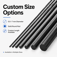 Fabricante de Varillas de Fibra de Carbono Personalizadas al por Mayor, Varilla de Fibra de Carbono Sólida Pultruida de 0.5-7mm con Tira de Fibra de Carbono para Robótica