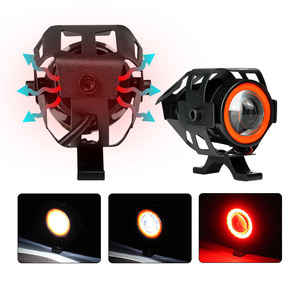 LIUHJG precio al por mayor impermeable <span class=keywords><strong>U7</strong></span> con anillo de Color rojo conducción foco motocicleta luz antiniebla - Product Image 5