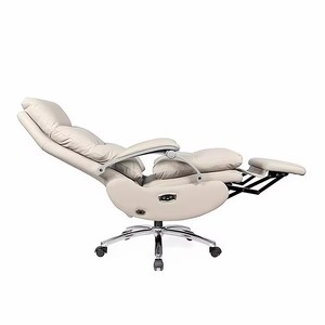 Sofá Reclinable de Oficina de Cuero de Primera Calidad, Silla Reclinable de Gravedad Cero de Lujo para Oficina Ejecutiva en Casa - Product Image 3