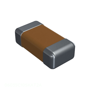 Condensateur céramique à montage en surface (MLCC) 0603 (1608 métrique) 1 µF 06035C105KAT2A CAP CER 1UF 50V X7R 0603 - Product Image 1