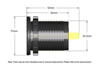ELEWIND QC 3.0 Contact en laiton 12V IP40 USB Double interrupteur Affichage numérique Voltmètre Chargeur pour téléphones mobiles IPAD Voiture Yacht