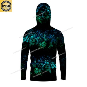 เสื้อเชิ้ตยุทธวิธีป้องกันรังสียูวี UPF 50+ แห้งเร็ว สีเขียวนีออน ระบายอากาศได้ดี เสื้อตกปลาผู้ชาย เสื้อคลุมลายพรางสำหรับตกปลา แบบสั่งทำได้ - Product Image 2