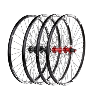 Juego de Ruedas para <span class=keywords><strong>Bicicleta</strong></span> de Montaña de <span class=keywords><strong>26</strong></span>/27.5/29 Pulgadas, 32H, 120 Clics, Llanta de Aleación de Aluminio, Freno de Disco, Eje Pasante, Liberación Rápida - Product Image 1