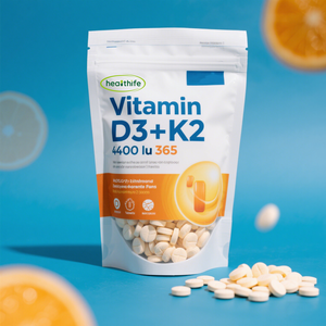 Complément alimentaire à marque privée Healthife, comprimés de vitamine D3+K2 4000 UI avec 100 mcg de MK7 - Product Image 2
