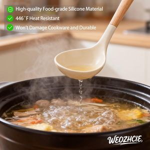 Weozhcie <b>Silicone</b> Cooking Utensil Set 12 Pcs Nonstick Heat Resistant Kitchen <b>Tools</b> For Cooking Khaki - Product Image 4