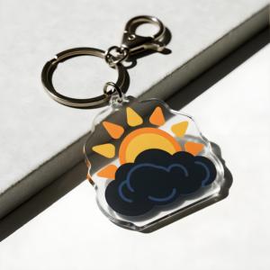 Custom Personalized Weather Plastic <strong>Acrylic</strong> <strong>Keychain</strong> Sun Cloud UV Printing Anime Cartoon Key Ring <strong>for</strong> Gift Giving - Product Image 4