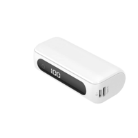 Mini banque d'alimentation 5000mAh personnalisée en usine écran LCD double LED de type C 20W chargeur de batterie 21700 de petite taille mince Micro USB