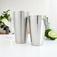Kit de Barman en Bois de Bambou Creation Factory - Offre Spéciale - Shaker à Cocktails Boston en Acier Inoxydable - Ensemble Coctelera pour Barman