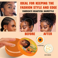 Vente en gros sous marque privée de cire coiffante gelée à la papaye bio, fixation forte, personnalisable, 100 ml, pour cheveux bouclés