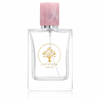 Flacon de parfum de luxe 50 ml vide en verre écologique avec bouchon en aluminium recyclable couleur personnalisée et diffuseur à bâtonnets 100 pièces