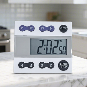 <span class=keywords><strong>Timer</strong></span> dapur Digital plastik ramah lingkungan 4 kelompok desain minimalis baru Mini dengan jam - Product Image 4