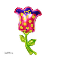 Ballons en aluminium en forme de fleur avec tige : Rose, Marguerite, Tournesol, Tulipe – Ballons de jardin printanier pour la Fête des Mères