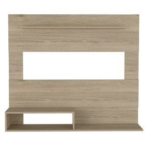 Floating Entertainment Center For <b>Tv</b> Up To 55 In Light <b>Pine</b> With One Superior Shelf And Two Shelves - Product Image 2