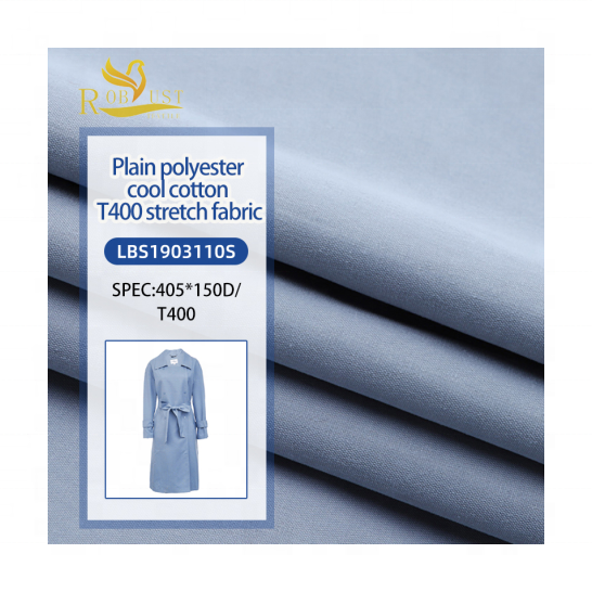 LBS1903110S Colors in Stock Plain Polyester Cool Cotton T400 Mechanical 4 Way Stretch Woven Fabric