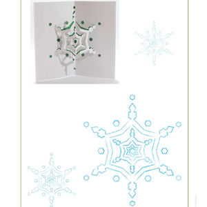 All'ingrosso 3D taglio Laser fiocco di neve <span class=keywords><strong>Pop</strong></span>-up carta copertina blu di natale biglietto di auguri fatti a mano di carta artigianato per regalo - Product Image 1