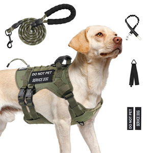 Arnés Táctico para <span class=keywords><strong>Perro</strong></span>, <span class=keywords><strong>Chaleco</strong></span> para <span class=keywords><strong>Perro</strong></span> <span class=keywords><strong>de</strong></span> <span class=keywords><strong>Servicio</strong></span> con Asa, Arnés Ajustable con Sistema Molle Antitirones para Perros Grandes, para Entrenamiento y Paseo - Product Image 2