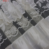 Tissu de Broderie de Haute Qualité, Tissu de Broderie Pur, Costume National, Grand Tissu en Tulle à Motifs Floraux, Dentelle Brodée