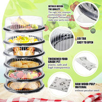 Boîte à gâteau ronde de 12 pouces de haute qualité pour anniversaire, conteneur à emporter, transparente en PET, emballage de gâteau, boîtes en plastique transparentes