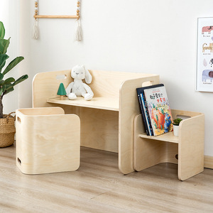 Meja anak-anak serbaguna meja dan kursi Set 3-Piece Adaptable Furniture Set anak belajar meja bersertifikat dan aman tanpa perakitan - Product Image 4