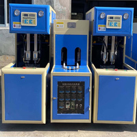 Máquina de Moldeo por Soplado por Estiramiento con Precio Bajo, Máquina Semiautomática para Moldeo por Soplado de Botellas de Plástico para Agua Mineral