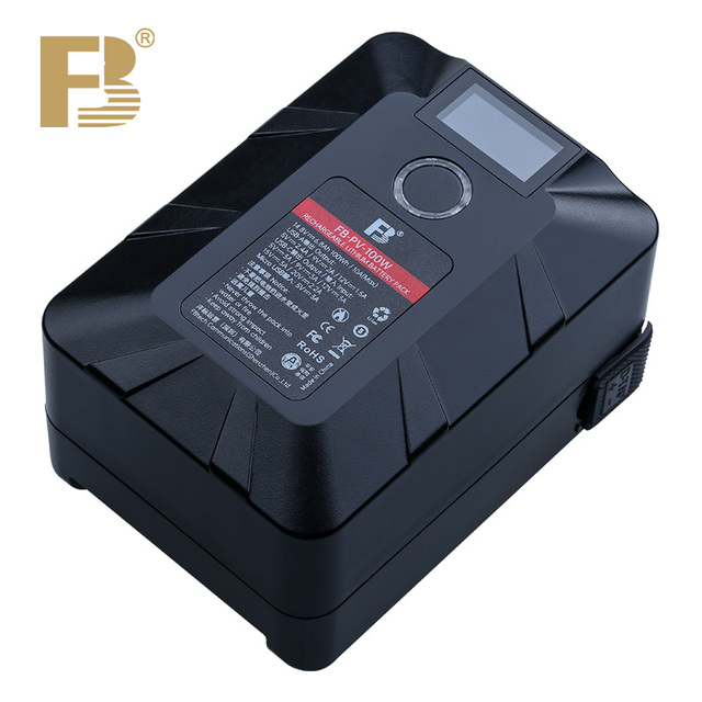 FB PV-99W 14.4V 6800mAh V-lock v Mount Battery ATS Lithium Battery for Camera Monitor Fill Light Lamp Battery