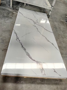 Kustom gulungan Wallpaper Suede PVC vinil dapat dilepas lembar marmer tebal 3mm di papan lain dekorasi Panel dinding UV untuk RUMAH & kantor - Product Image 2