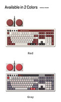 Clavier de jeu mécanique 8BitDo Retro 108 avec interrupteurs Kailh, rétroéclairage RVB sans fil pour PC - Neuf