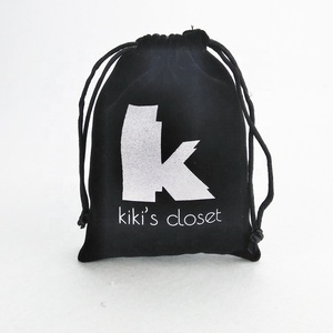 Bolsa de Regalo de Terciopelo Negra Personalizada con Logotipo, Bolsa de Joyería con Cordón de Gamuza para Empaque y Exhibición de Joyas - Product Image 6