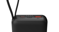 Chargeur portable mini 10000mAh, PD 22.5W, charge rapide, batterie externe, écran numérique, câbles USB C intégrés