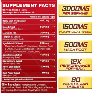 Tabletas de Epimedium de Alta Potencia de Marca Privada OEM, Soporte Natural para la Vitalidad Masculina, Mejora la Energía y la Resistencia - Product Image 5