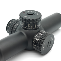 Lunette de visée Karrina Optics LPVO 1-10X28 FFP avec illumination rouge, 6 niveaux de luminosité, mise au point latérale, tube de 34 mm, lunette de visée tactique pour la chasse