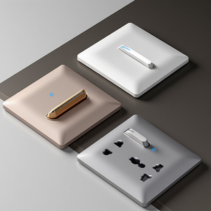 Interruptores e Tomadas de Parede Personalizados com Preço de Atacado para Fábrica e Armazém, Interruptor de Luz Tipo Teclas de Piano para Residências - Product Image 2