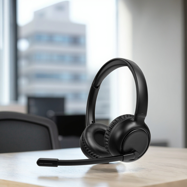 For Bluetooth 5.5 Video Conference Headset with Qualcomm Online Communication Microphone Headphone Customer Service Center