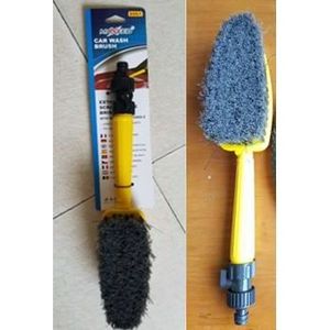 Brosse de lavage de voiture avec manche jaune et interrupteur de contrôle du débit d'eau pour le nettoyage des véhicules - Product Image 3