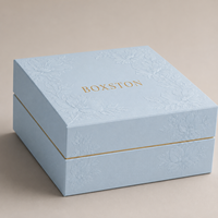 Boîte d'emballage pour crème contour des yeux, personnalisée, en gros, en deux parties, avec couvercle et base, imperméable, avec laminage mat et doublure en éponge, taille personnalisée